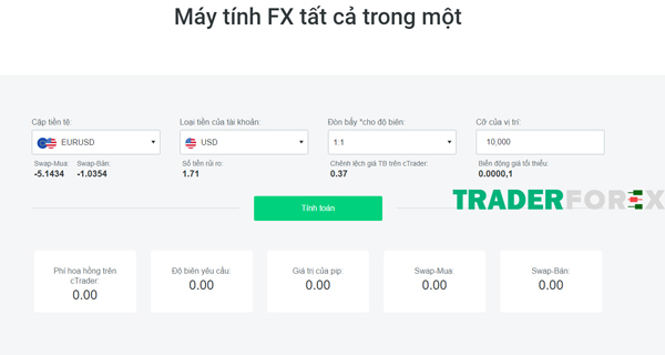 Máy tính được cung cấp bởi sàn giao dịch Fxpro