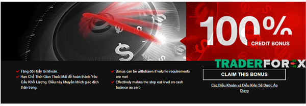 Khuyến mãi 100% Credit Bonus