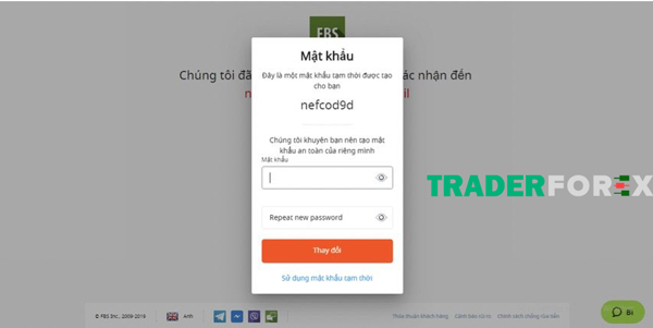 Nhập mật khẩu được cung cấp và mật khẩu mới của bạn