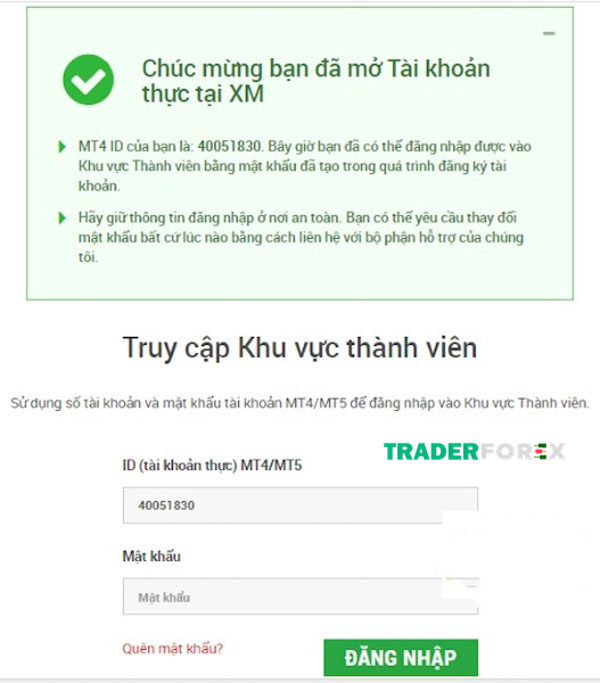 Đăng nhập khu vực thành viên
