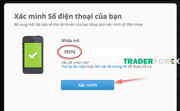 Nhập Mã số xác minh