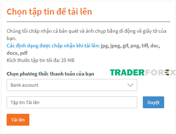 Tải lên hóa đơn có thanh toán
