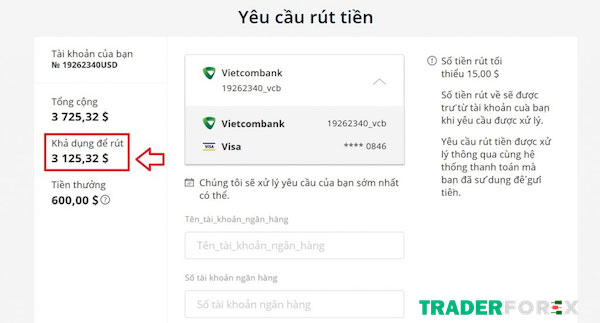 Rút tiền tại sàn Olymp Trade