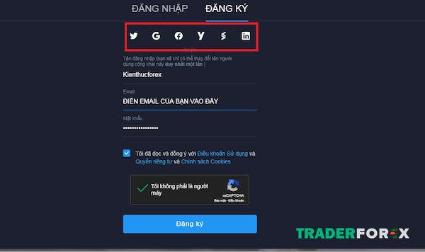 Điền các thông tin cá nhân