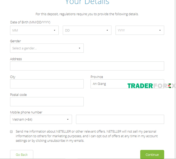 Tạo ví Neteller