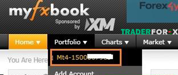 Liên kết tài khoản MT4 với Myfxbook thành công