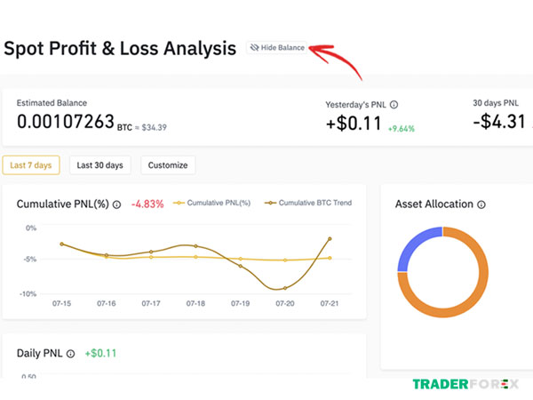 Xem phần Spot Profit & Loss Analysis