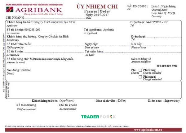 Ủy nhiệm chi Agribank 