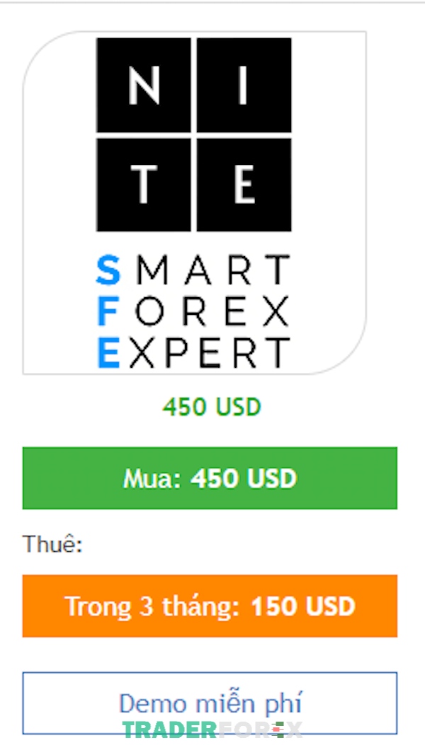 SFE Night Scalper cũng cho phép người dùng sử dụng bản Demo