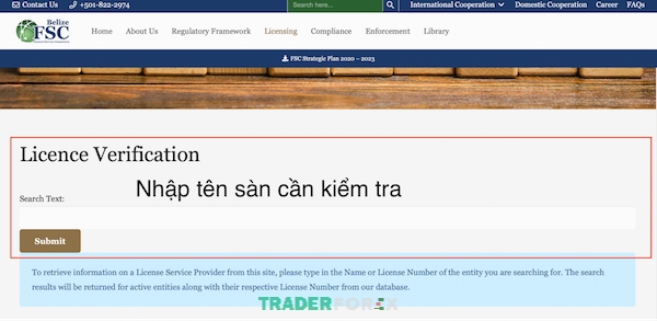 Nhập tên sàn cần kiểm tra