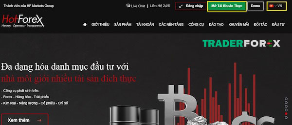 Mở tài khoản tại sàn giao dịch tài chính Hotforex