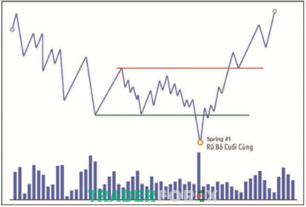 Điểm Springs thể hiện nỗ lực bán tháo và cắt lỗ của các Retail Trader