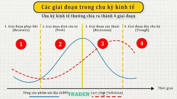 Các giai đoạn trong chu kỳ kinh tế hoạt động liên tục