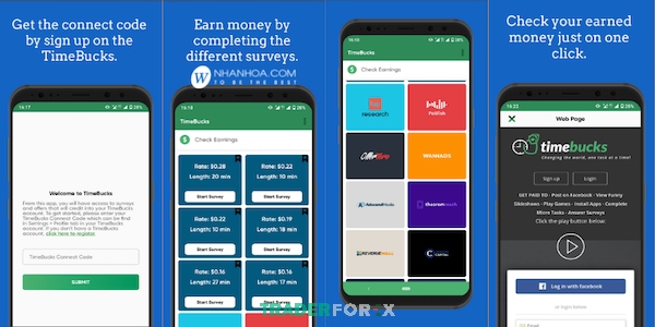 Timebucks - Thanh toán tiền thưởng khi hoàn thành những nhiệm vụ đơn giản