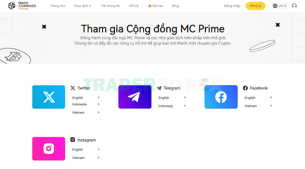 Người dùng có thể liên hệ qua các nền tảng mạng xã hội trên