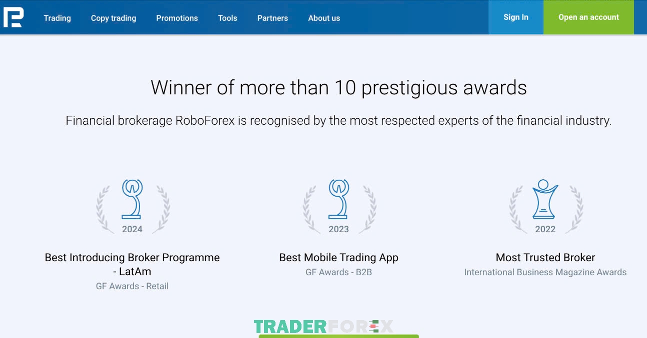 Sàn RoboForex nhận được nhiều giải thưởng lớn nhỏ về ngoại hối