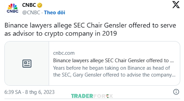 Gary Gensler từng mong muốn trở thành ban cố vấn tại sàn giao dịch Binance