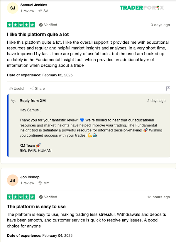 Những lời khen có cánh cũng đáng tham khảo từ những người dùng thực tế trên Trustpilot
