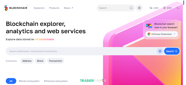 Blockchair.com là Blockchain Explorer với khả năng tìm kiếm mọi dữ liệu được mã hóa