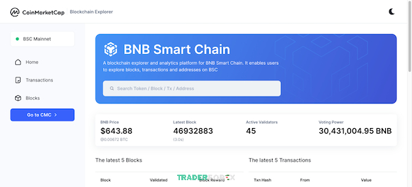 Blockchain Explorer của CoinMarketCap giúp truy xuất dữ liệu on-chain trên nhiều blockchain