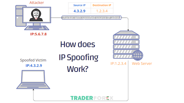 Cách hình thức IP Spoofing hoạt động diễn ra như thế nào?